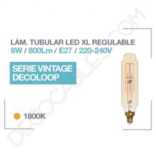 Bombilla filamento Led Gigante Tubular Regulable 7 Bombilla led gigante tubular regulable