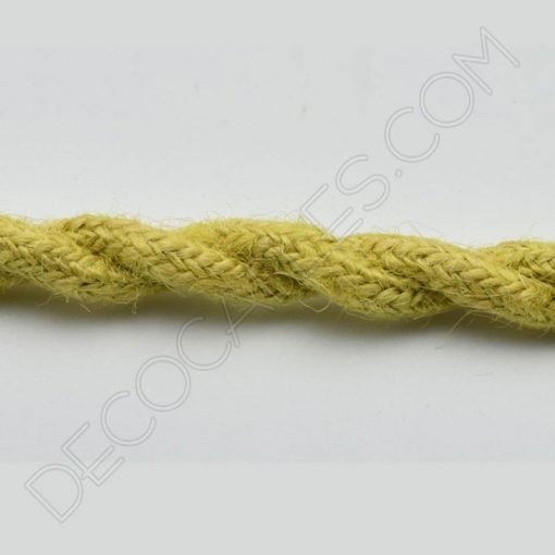 Cable trenzado de cuerda de cáñamo de colores 5 Cable eléctrico trenzado de cuerda de cáñamo amarillo