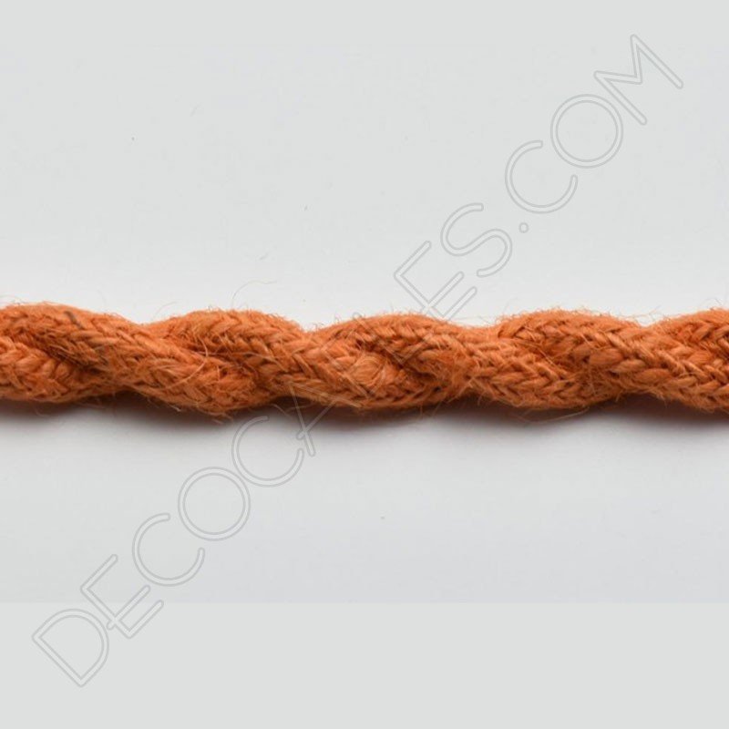 Cable eléctrico trenzado de cuerda de cáñamo naranja Cable eléctrico trenzado de cuerda de cáñamo naranja