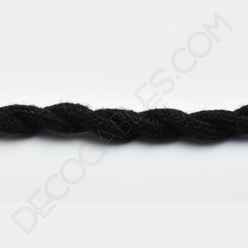 Cable trenzado de cuerda de cáñamo de colores 10 Cable eléctrico trenzado de cuerda de cáñamo negro