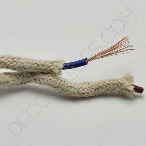Cable trenzado de cuerda de cáñamo de colores 7 Cable eléctrico trenzado de cuerda de cáñamo beige