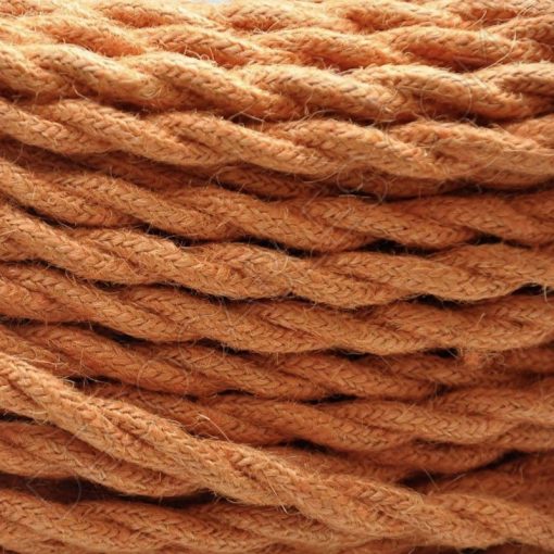 Cable trenzado de cuerda de cáñamo de colores 9 Cable eléctrico trenzado de cuerda de cáñamo naranja