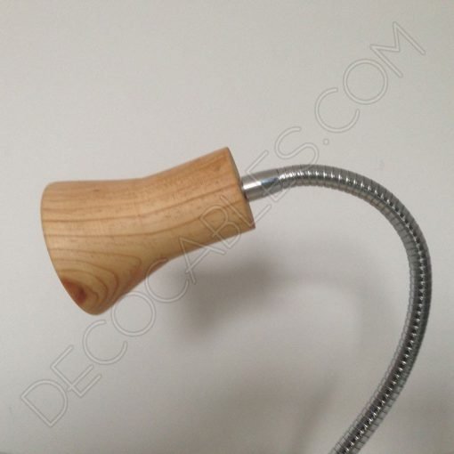 Flexo de escritorio de Madera brazo cromado articulado 3 Flexo de escritorio de madera brazo articulado cromado