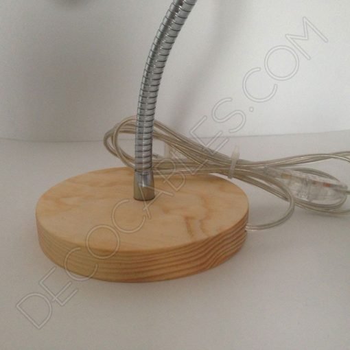 Flexo de escritorio de Madera brazo cromado articulado 4 Flexo de escritorio de madera brazo articulado cromado