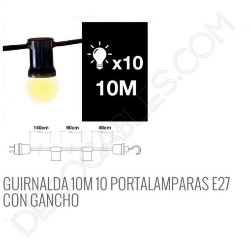 Guirnalda de luces de feria para exterior