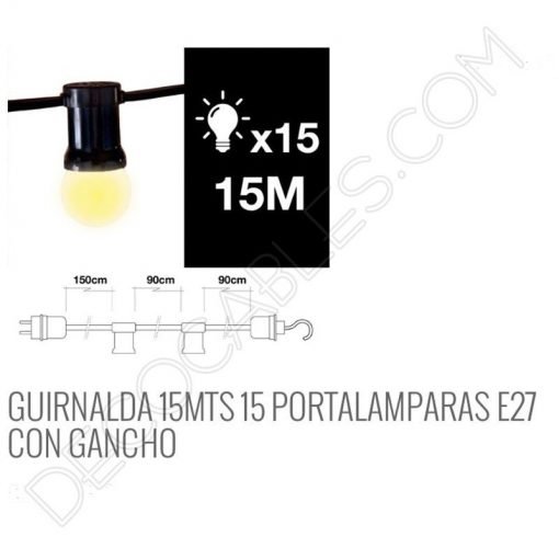 Guirnalda de luces de feria para exterior