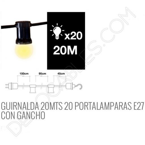 Guirnalda de luces de feria para exterior