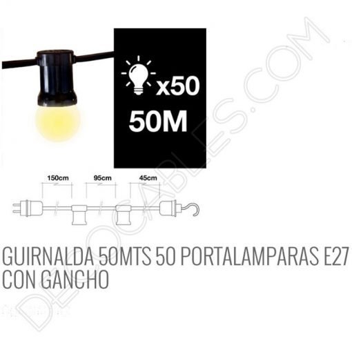 Guirnalda de luces de feria para exterior