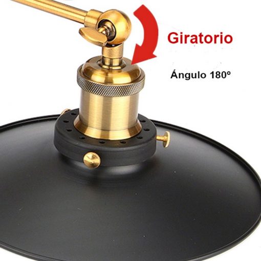 Lámpara Aplique de pared Vintage un brazo con plato 7 Lámpara Aplique de pared dos brazos vintage