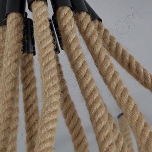 Lámpara araña de cuerda 6 brazos 3 Lámpara araña de cuerda de 6 brazos