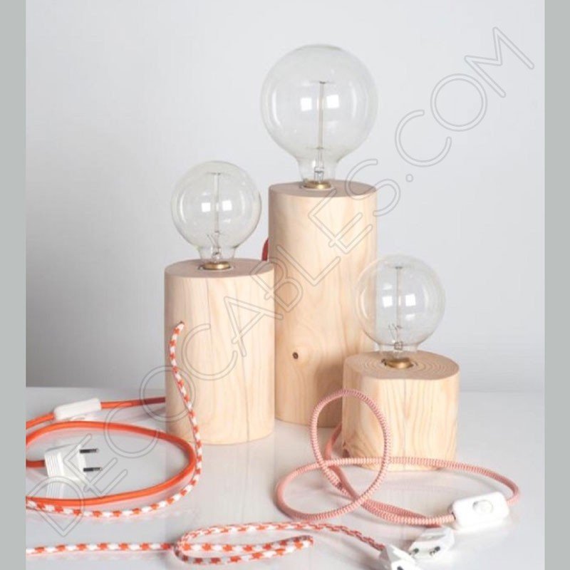 Base lámpara cilíndrica de madera Base lámpara cilíndrica de madera