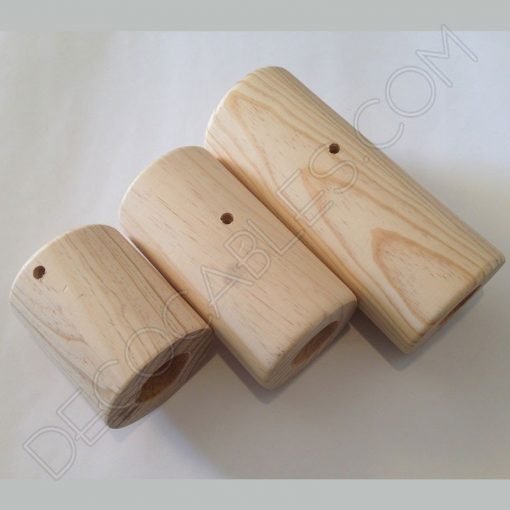 Lámparas de mesa de madera cilíndricas 4 Base lámpara cilíndrica de madera