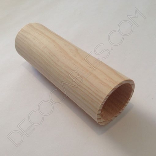 Portalámparas de madera cilindro largo