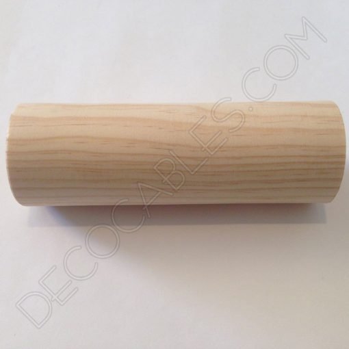 Portalámparas de madera cilindro largo