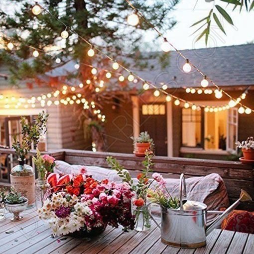 Guirnalda de luces de feria para exterior