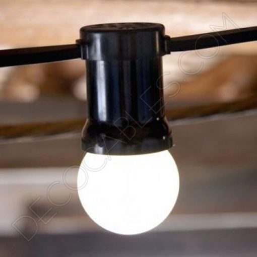 Portalámparas guirnalda E27 para cable plano