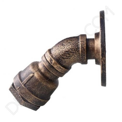 Lámpara de Tubería curvada estilo Industrial 2 Lámpara aplique de pared modelo tubería curvada