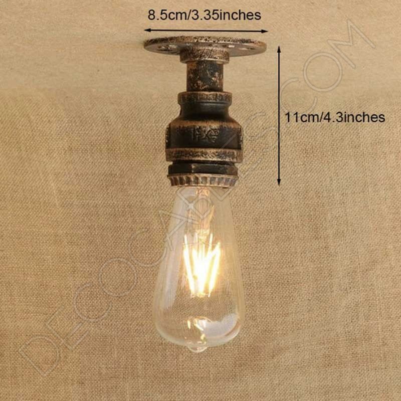 Lámpara de techo tubería modelo industrial Lámpara de techo tubería modelo industrial