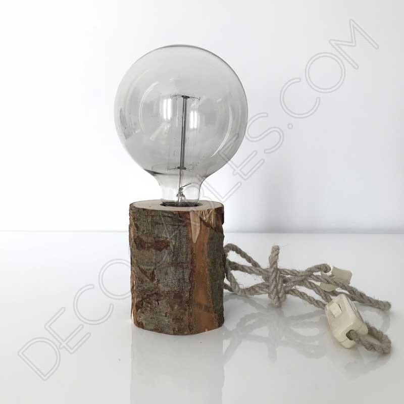 Lámpara de sobremesa corteza de árbol Lámpara de sobremesa corteza de árbol