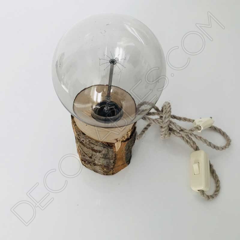 Lámpara de sobremesa corteza de árbol Lámpara de sobremesa corteza de árbol