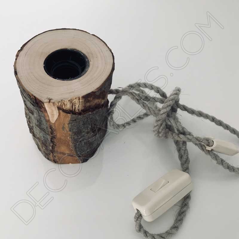 Lámpara de sobremesa corteza de árbol Lámpara de sobremesa corteza de árbol