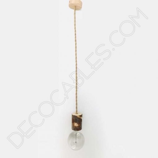 Lámpara colgante corteza de árbol 3 Lámpara colgante corteza de árbol