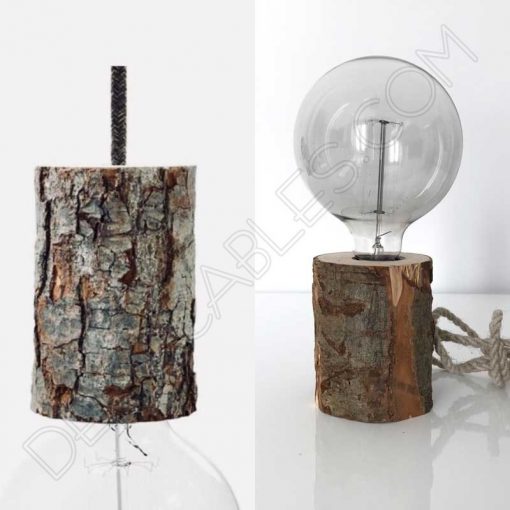 Lámpara colgante corteza de árbol 7 Lámpara colgante corteza de árbol