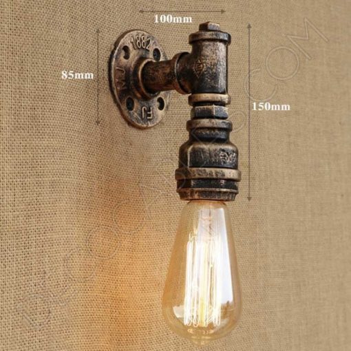 Aplique de pared lámpara tubería