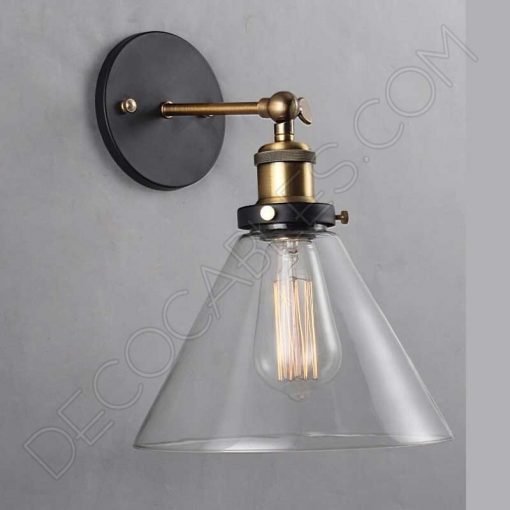 Lámpara Aplique de pared tulipa Cristal Vintage 2 Lámpara aplique de pared tulipa de cristal estilo vintage