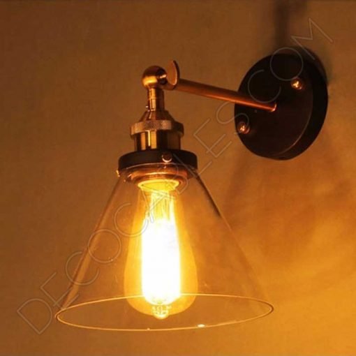 Lámpara Aplique de pared tulipa Cristal Vintage 4 Lámpara aplique de pared tulipa de cristal estilo vintage