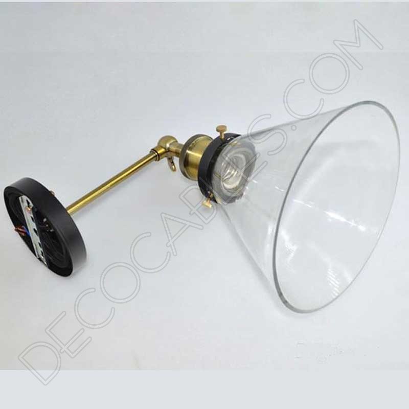 Lámpara aplique de pared tulipa de cristal estilo vintage Lámpara aplique de pared tulipa de cristal estilo vintage