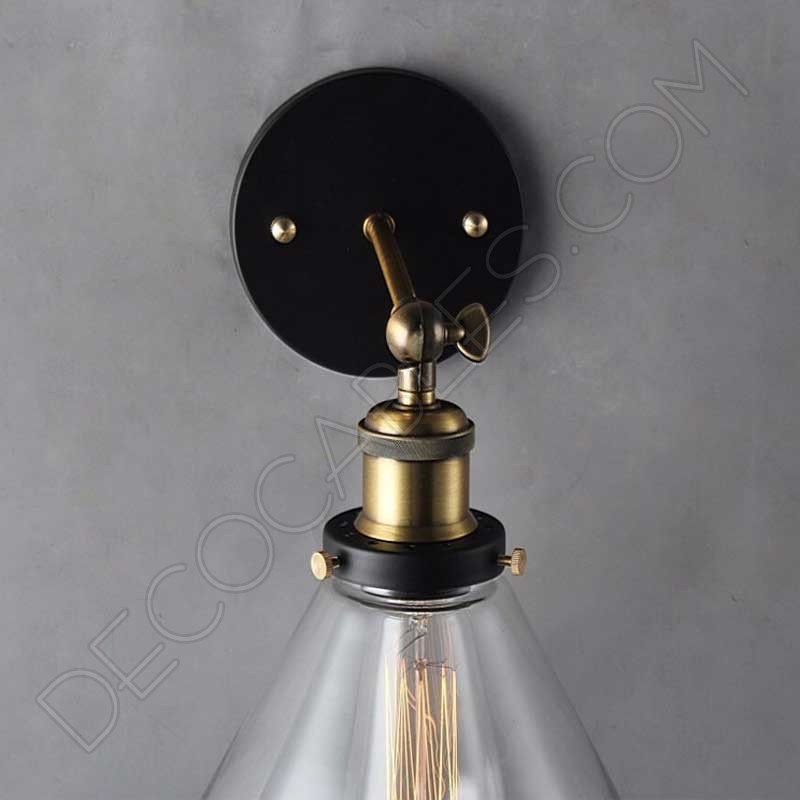 Lámpara aplique de pared tulipa de cristal estilo vintage Lámpara aplique de pared tulipa de cristal estilo vintage