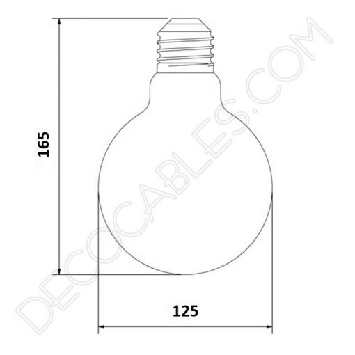 Bombilla Globo filamento Led Espiral 8 Bombilla decorativa led globo modelo Tiffany
