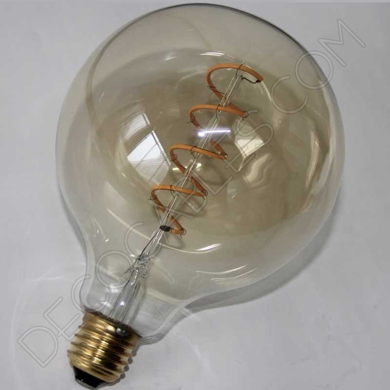 Bombilla globo filamento led espiral ámbar 4 vatios Bombilla globo filamento led espiral ámbar 4 vatios