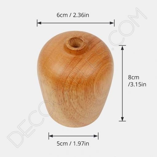 Cubre portalámparas de madera de roble modelo bellota