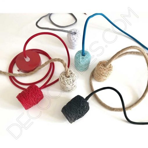 Cubre portalámparas textil en algodón de varios colores