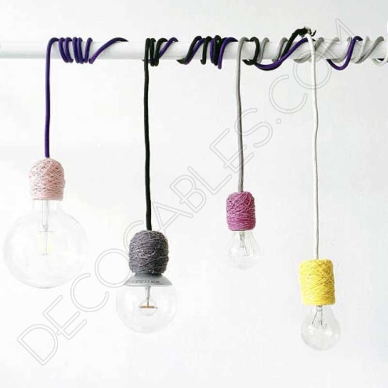 Cubre portalámparas textil en algodón de varios colores Cubre portalámparas textil en algodón de varios colores