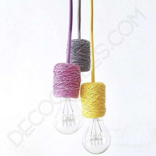 Cubre portalámparas textil 7 Cubre portalámparas textil en algodón de varios colores