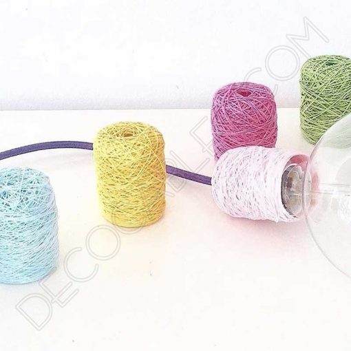 Cubre portalámparas textil 5 Cubre portalámparas textil en algodón de varios colores