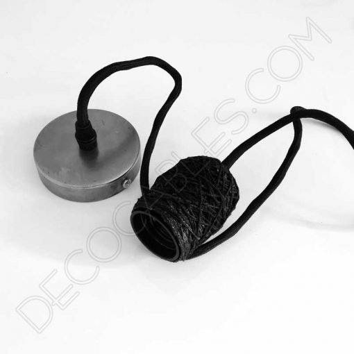 Cubre portalámparas textil 22 Cubre portalámparas textil en algodón negro