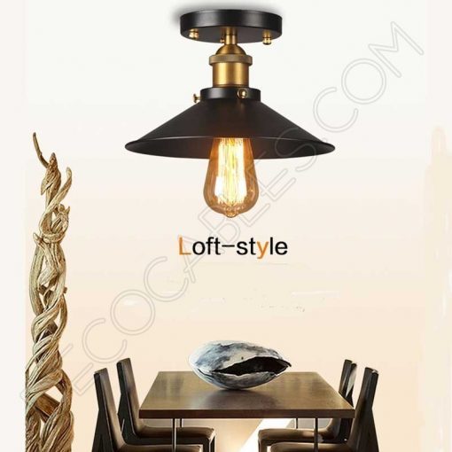 Lámpara plafón de techo modelo Vintage con plato 6 Lámpara plafón de techo modelo vintage