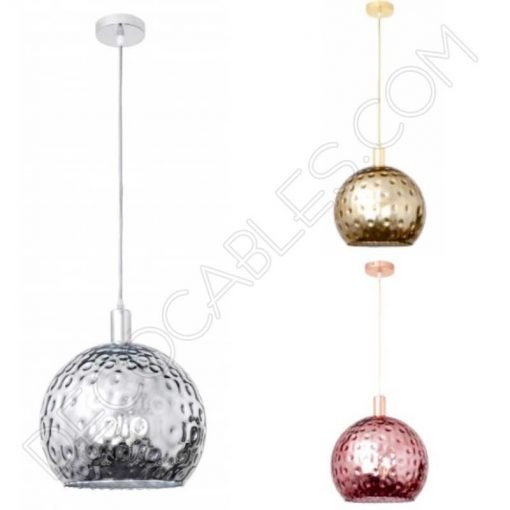 Lámpara colgante cristal esmaltado modelo León