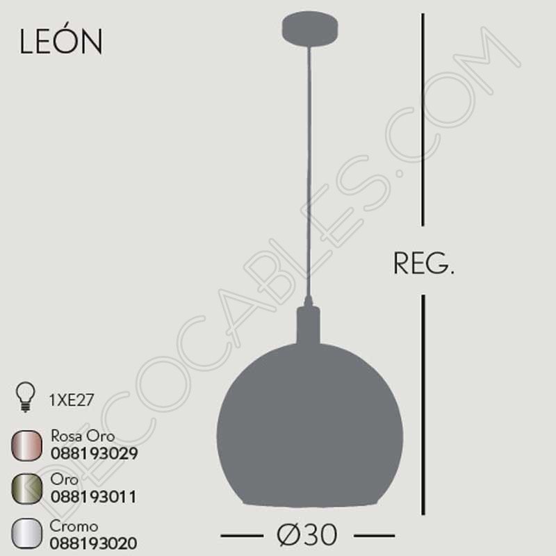Lámpara colgante cristal esmaltado modelo León Lámpara colgante cristal esmaltado modelo León