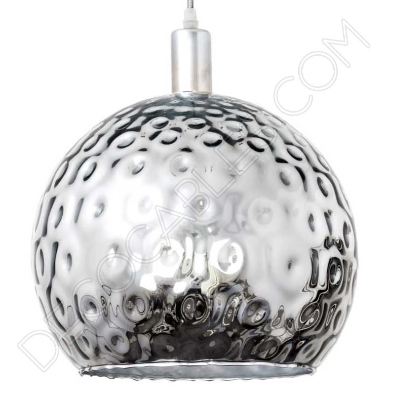 Lámpara colgante cristal esmaltado modelo León cromo Lámpara colgante cristal esmaltado modelo León cromo