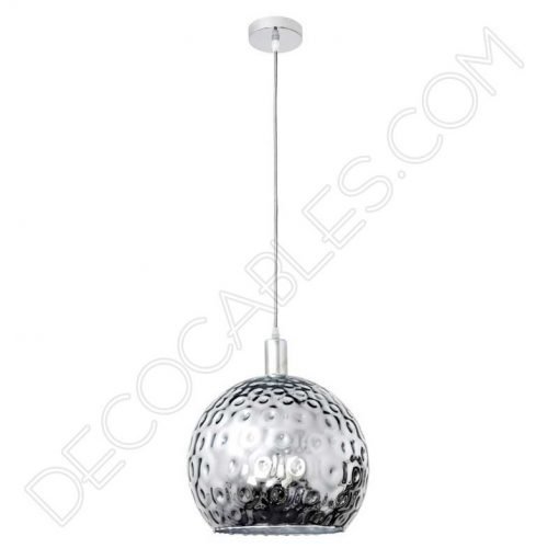 Lámpara colgante cristal esmaltado 4 Lámpara colgante cristal esmaltado modelo León cromo