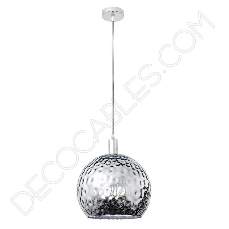 Lámpara colgante cristal esmaltado modelo León cromo Lámpara colgante cristal esmaltado modelo León cromo