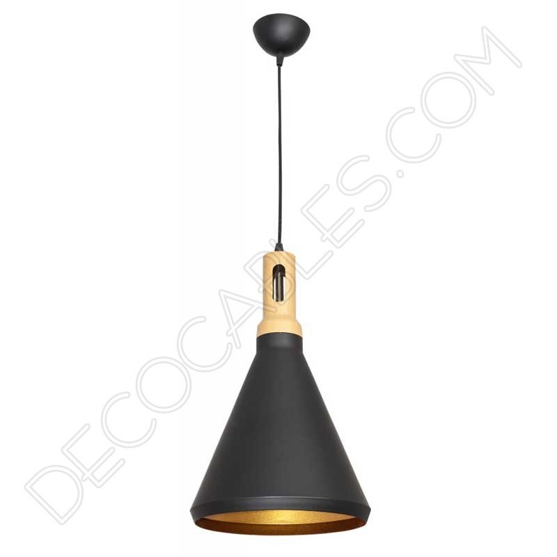 Lámpara colgante serie germano negro y oro Lámpara colgante serie germano negro y oro