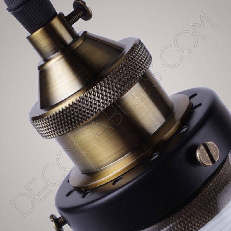 Lámpara colgante con tulipa de cristal estilo vintage Lámpara colgante con tulipa de cristal estilo vintage