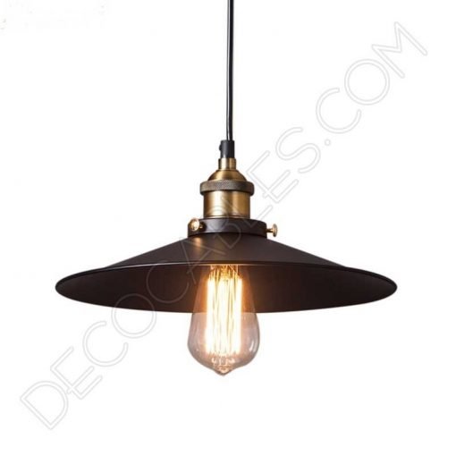 Lampara colgante con pantalla en forma de plato modelo vintage