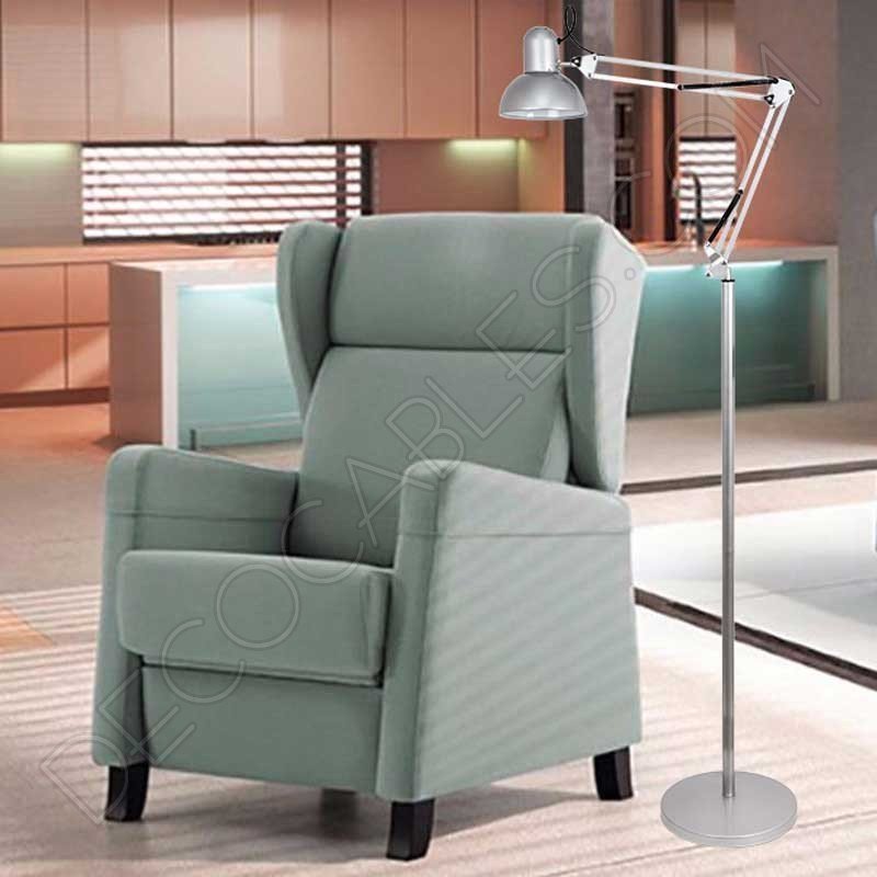 Lámpara flexo arquitecto salón modelo Antigona plata Lámpara flexo arquitecto salón modelo Antigona plata